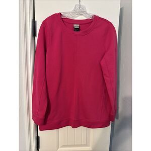 Chico's Zenergy Womens Size 0‎ SMALL Pink Sweatshirt Blouse Shirt Top